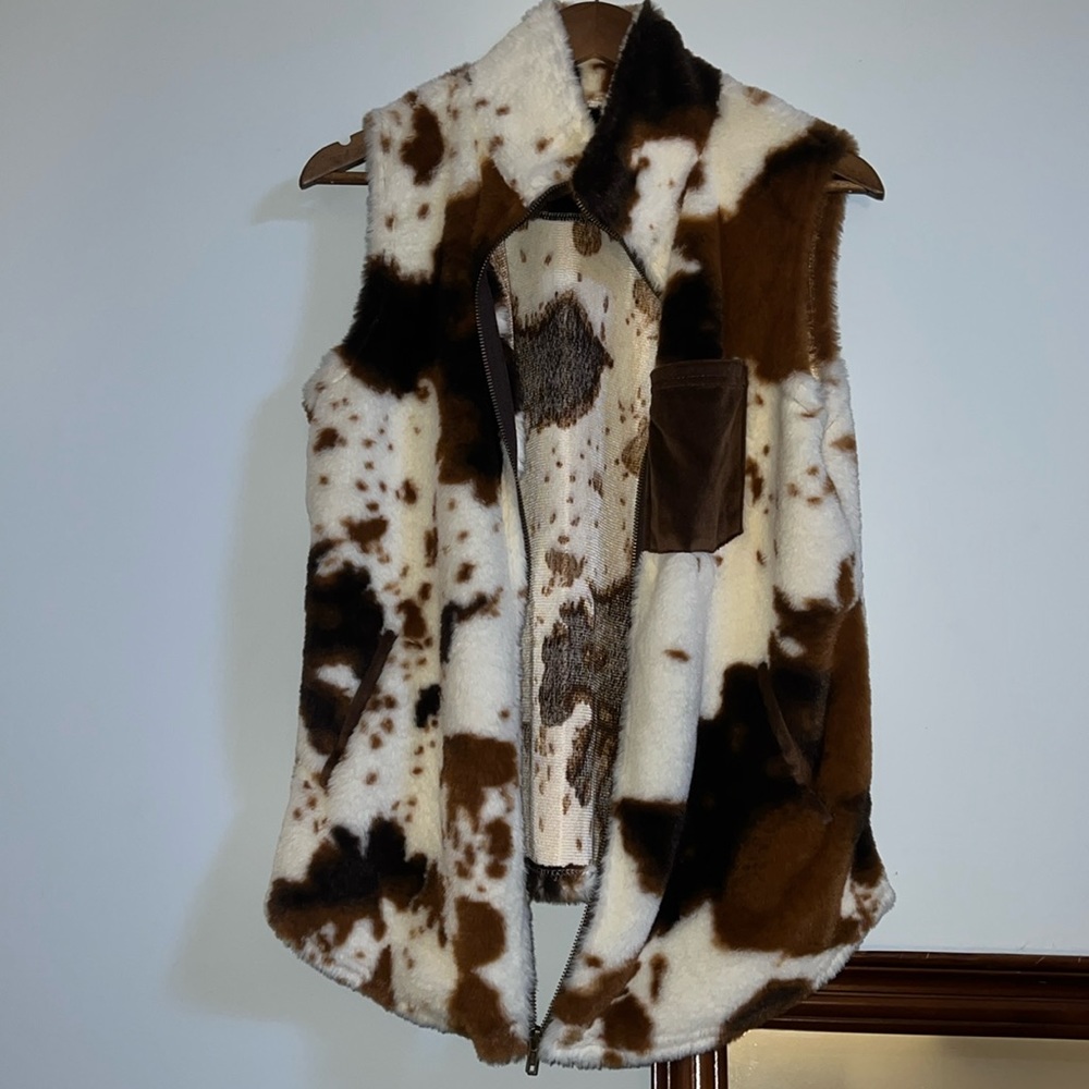 Cow print vest